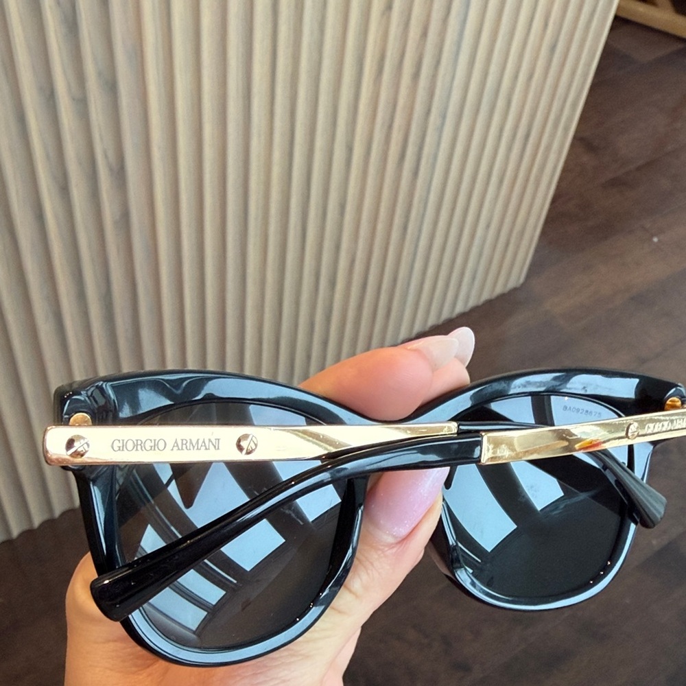 Giorgio Armani Black and Gold Sunglasses